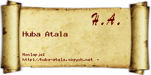 Huba Atala névjegykártya